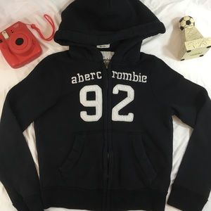Navy blue Abercrombie Hoodie Jacket For Kids